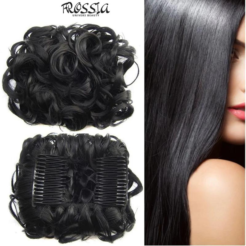 Postiche Chignon Bouclé Noir
