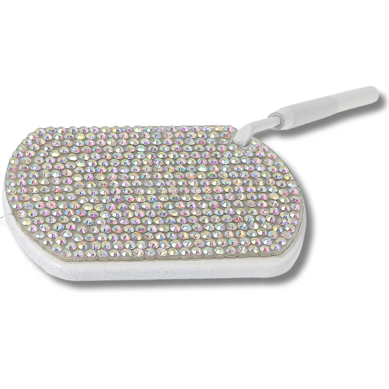 Grand Miroir loupe strass blanc