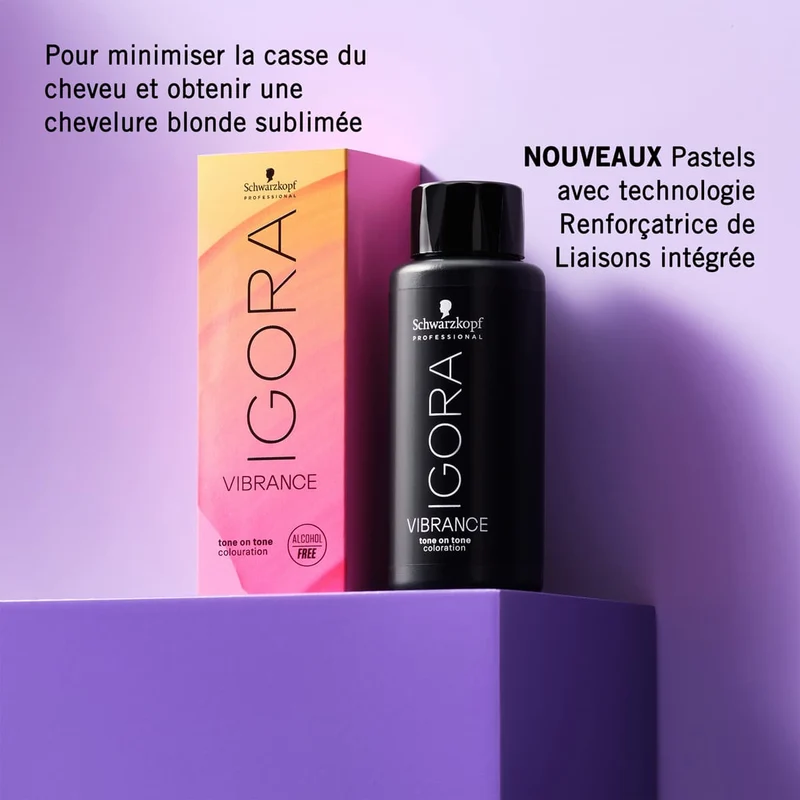 Coloration ton sur ton sans alcool Igora Vibrance
