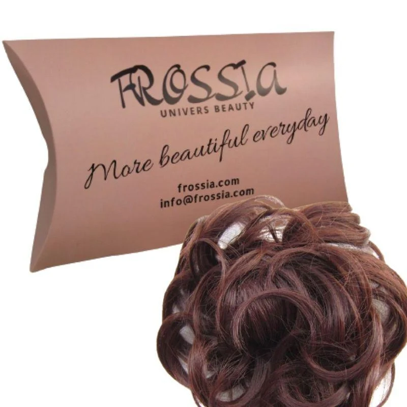 Postiche Cheveux Acajou Châtain - Chignon Décoiffé Élégant