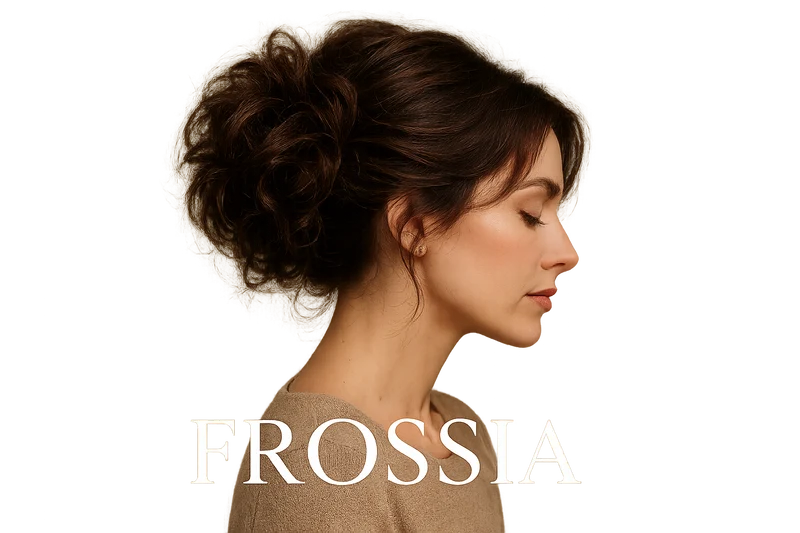 Postiche Cheveux Acajou Châtain - Chignon Décoiffé Élégant