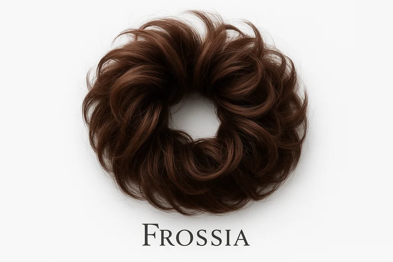 Postiche Cheveux Acajou Châtain - Chignon Décoiffé Élégant