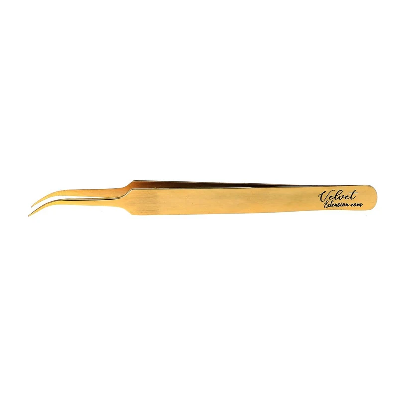 Pince courbée ronde Velvet luxe dorée
