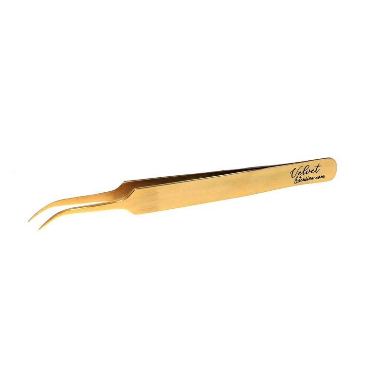 Pince courbée ronde Velvet luxe dorée