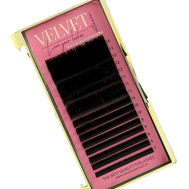 Volume Russe – Extensions de cils en soie – Boîte MIX (7–14 mm) – Bouquets faits main