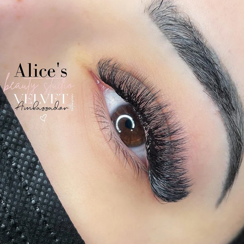 Volume Russe – Extensions de cils en soie – Boîte MIX (7–14 mm) – Bouquets faits main