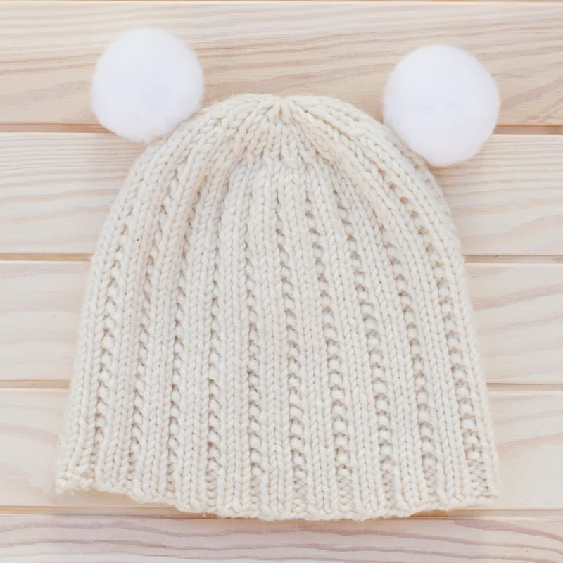 pompon en fourrure de lapin