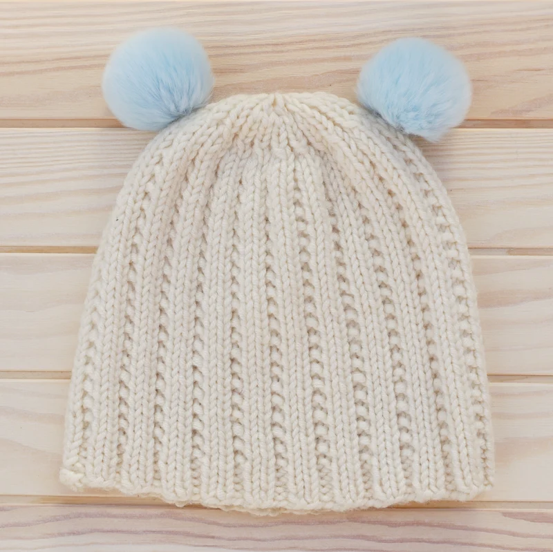 pompon en fourrure de lapin