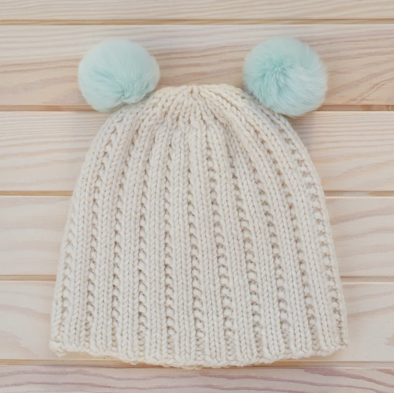 pompon en fourrure de lapin