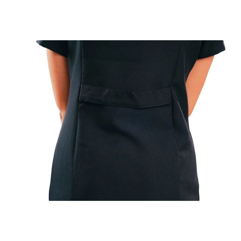 Blouse Noire Col Mao 3 Poches