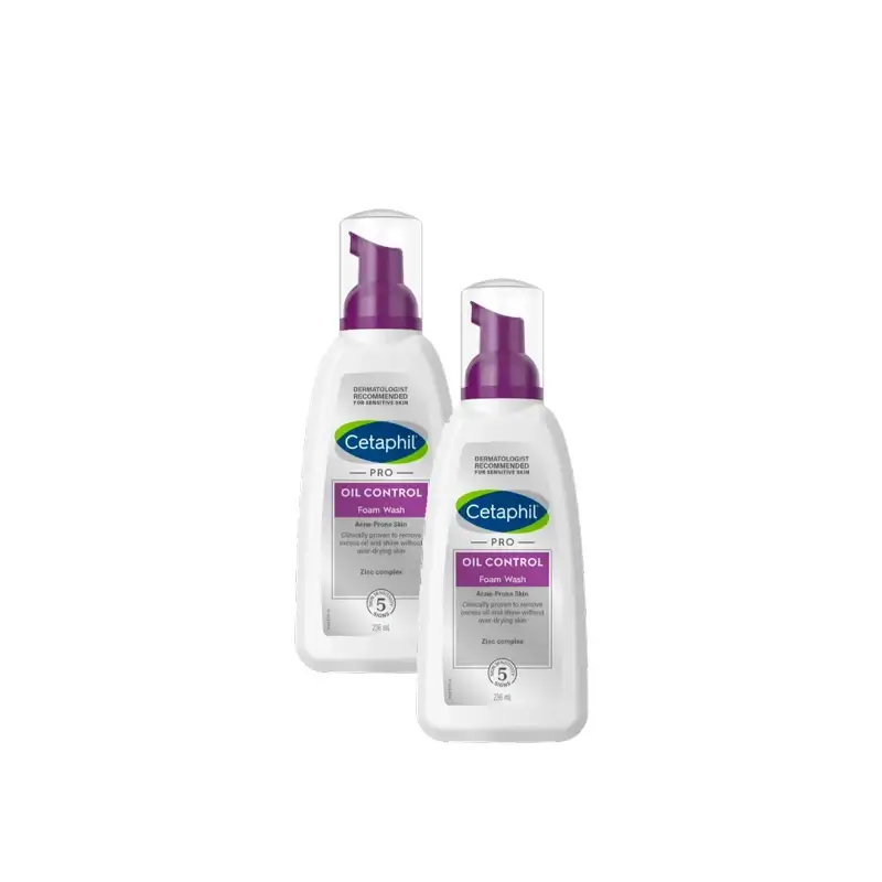 Cetaphil DermaControl Mousse nettoyante 235 ml, lot de 2