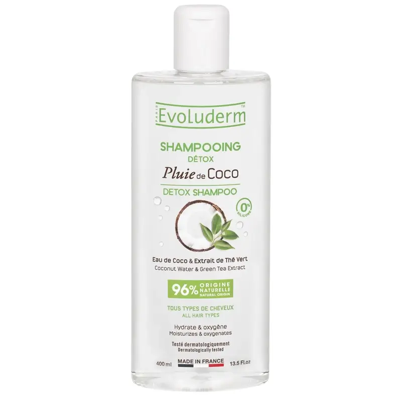 Evoluderm Shampooing Détox à la noix de coco, 400 ml