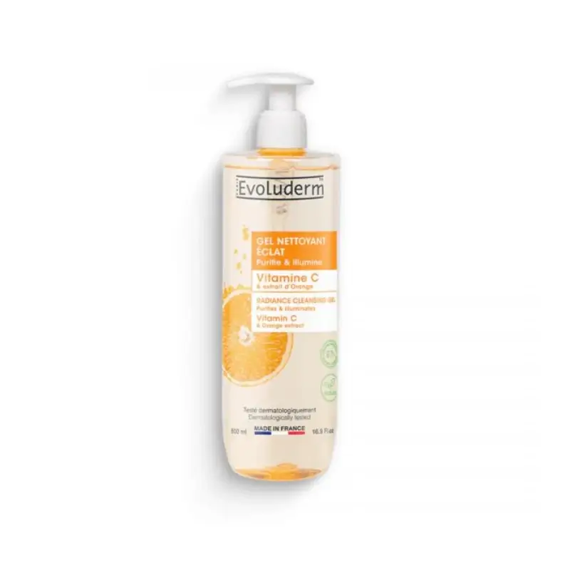 Evoluderm Gel nettoyant à la vitamine C, 500 ml