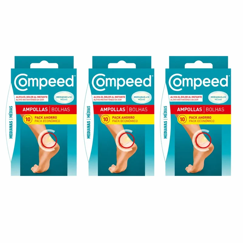 Compeed Ampoules moyennes, 10 unités, lot de 3