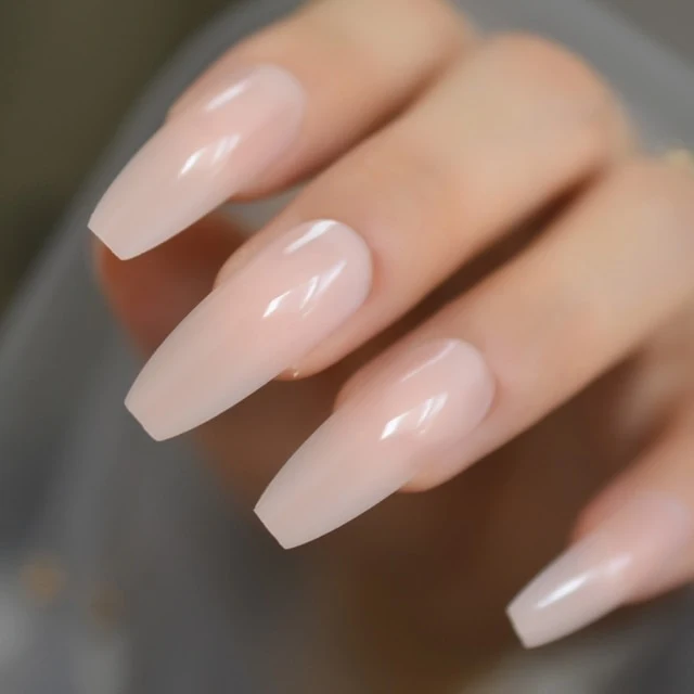 Faux Ongles Couleur Pêche