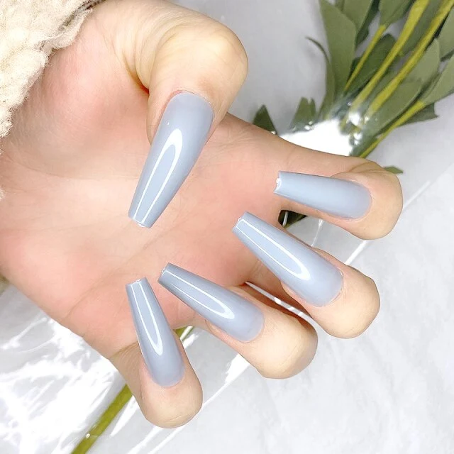 Faux Ongles Bleu Turquoise