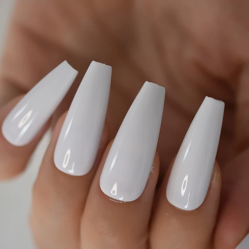 Faux Ongles Blanc Long