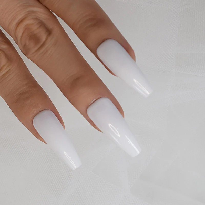 Faux Ongles Blanc Long