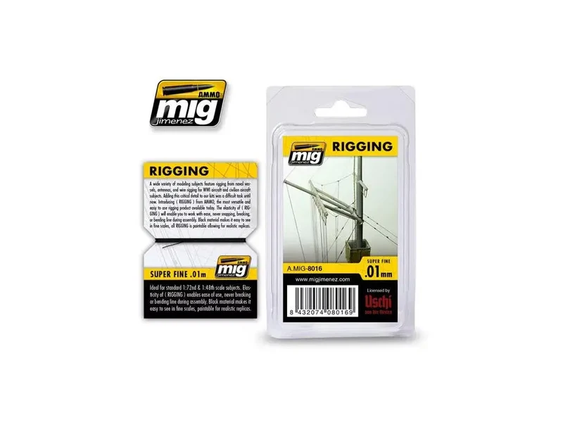 A.Mig 8016 Fil Hauban noir 0.01mm super fin
