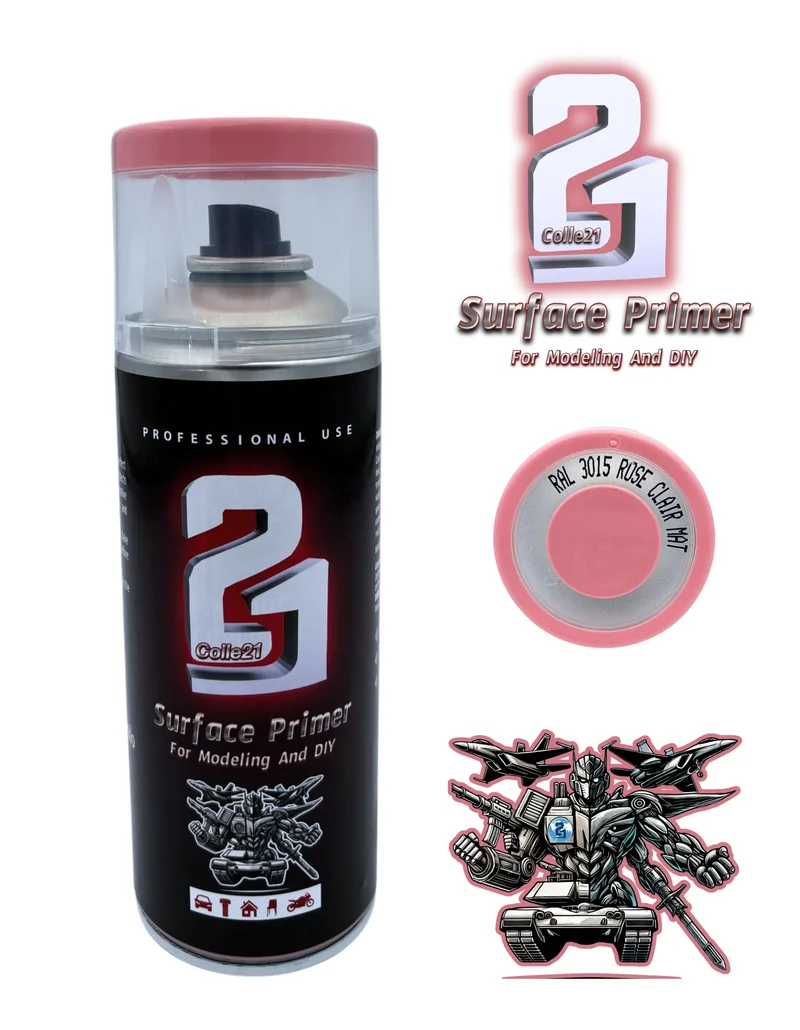 PRIMER SPRAY PINK MAT - Colle21 Produit pour bricolage & modélisme, pour des finitions parfaites ! ✨🔧