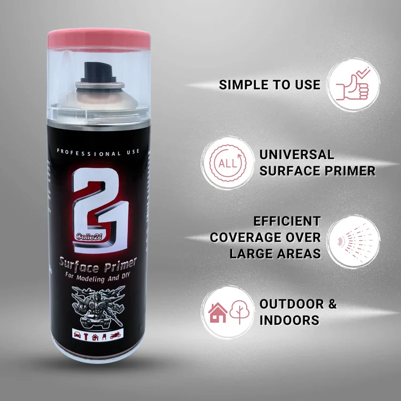 PRIMER SPRAY PINK MAT - Colle21 Produit pour bricolage & modélisme, pour des finitions parfaites ! ✨🔧