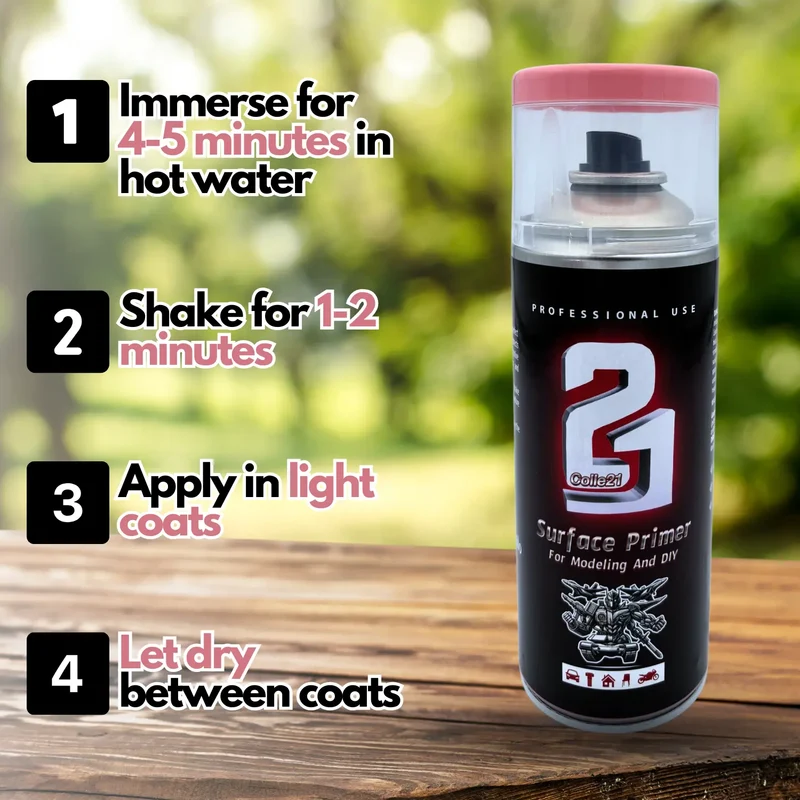 PRIMER SPRAY PINK MAT - Colle21 Produit pour bricolage & modélisme, pour des finitions parfaites ! ✨🔧