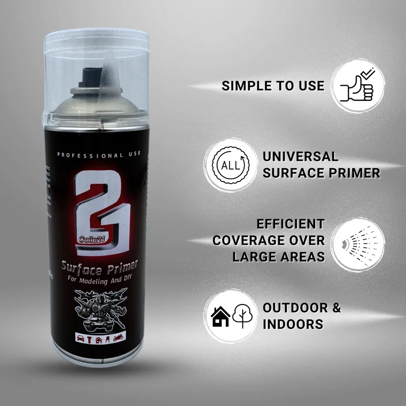 PRIMER SPRAY GLOSS TRANSPARENT VARNISH Colle21 Produit pour bricolage & modélisme, pour des finitions parfaites !