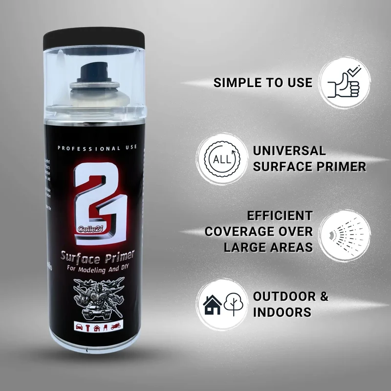 PRIMER SPRAY GREY ANTHRACITE MAT Colle21 - Produit pour bricolage & modélisme, pour des finitions parfaites !