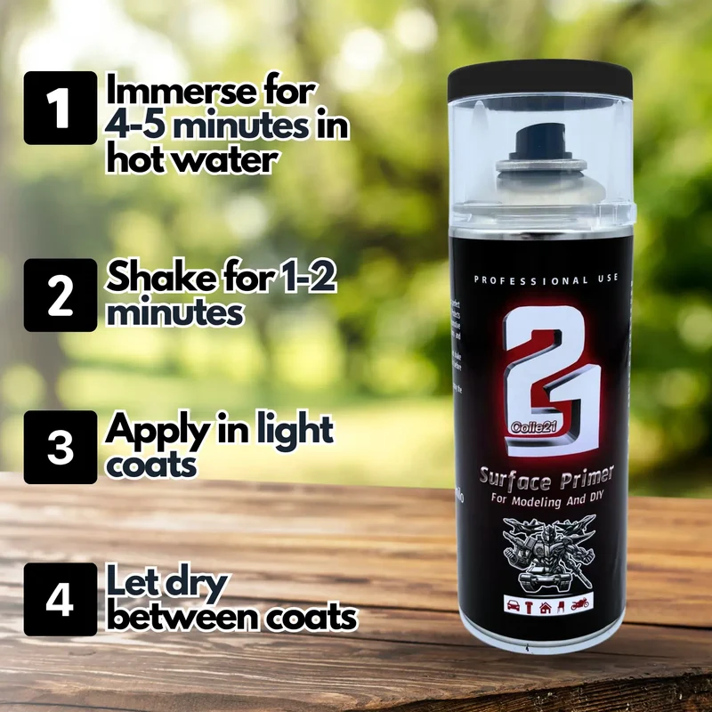 PRIMER SPRAY GREY ANTHRACITE MAT Colle21 - Produit pour bricolage & modélisme, pour des finitions parfaites !
