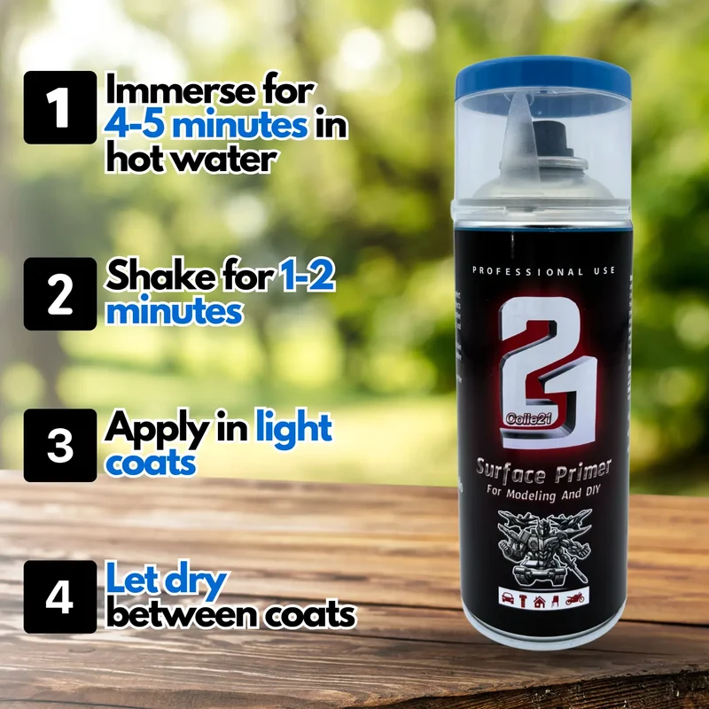 PRIMER SPRAY BLU MAT Colle21 - Produit pour bricolage & modélisme, pour des finitions parfaites !