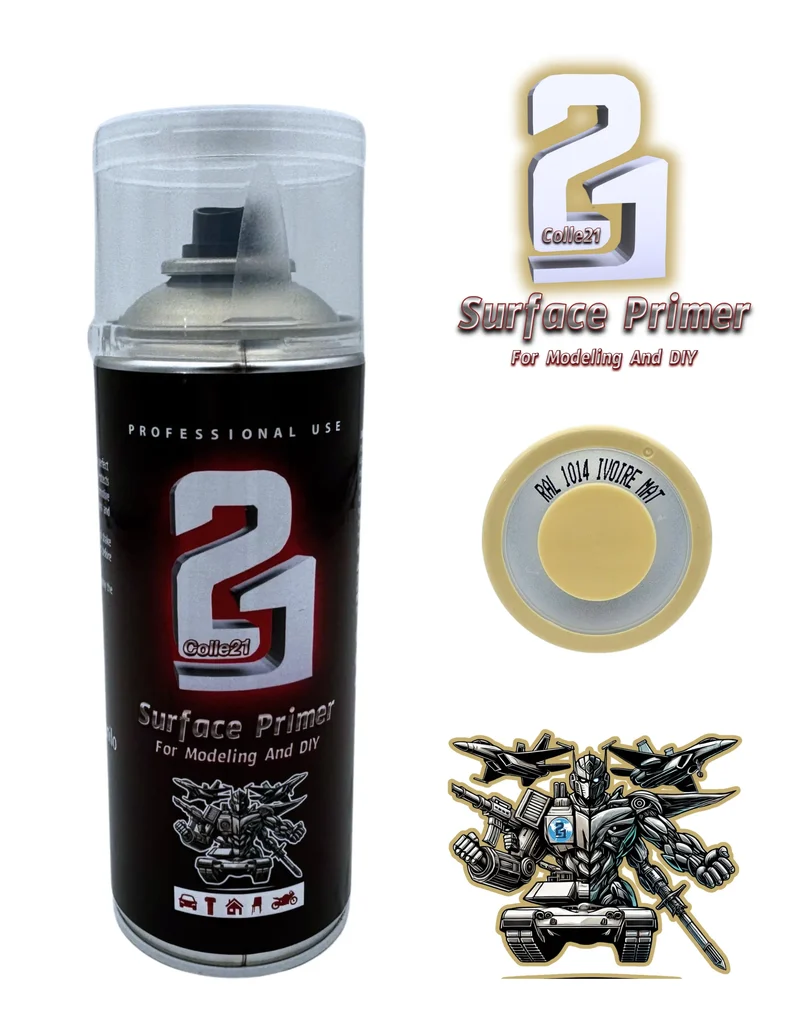 PRIMER SPRAY IVORY MAT Colle21 - Produit pour bricolage & modélisme, pour des finitions parfaites !