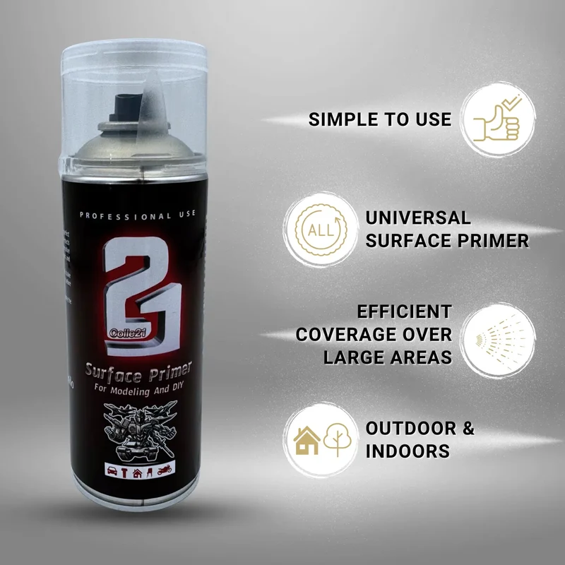 PRIMER SPRAY IVORY MAT Colle21 - Produit pour bricolage & modélisme, pour des finitions parfaites !