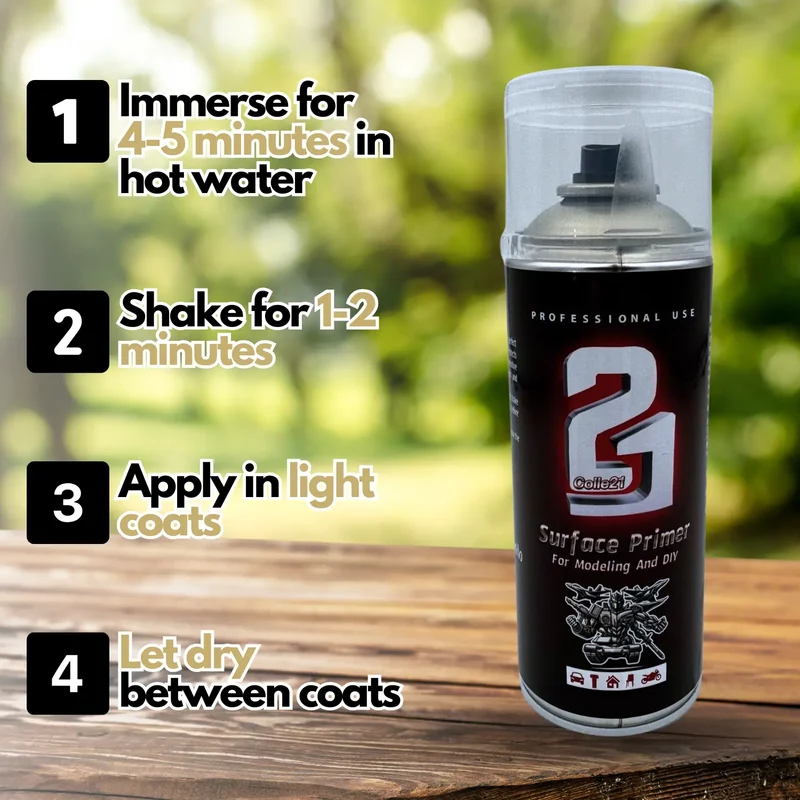 PRIMER SPRAY IVORY MAT Colle21 - Produit pour bricolage & modélisme, pour des finitions parfaites !