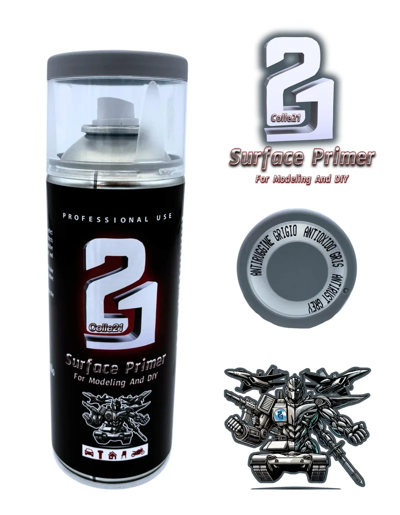 PRIMER SPRAY GREY MAT Colle21 - Produit pour bricolage & modélisme, pour des finitions parfaites !