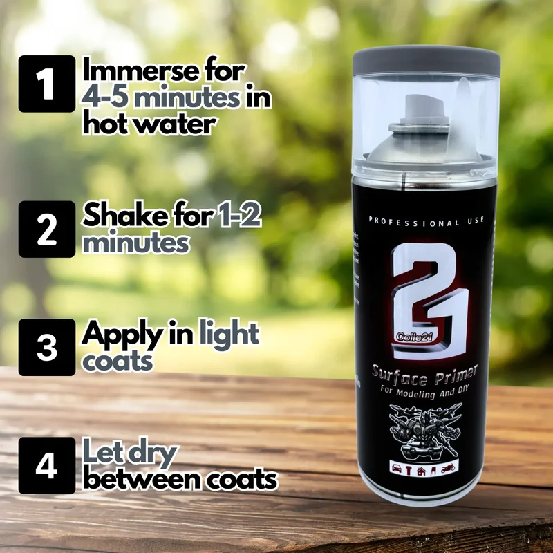 PRIMER SPRAY GREY MAT Colle21 - Produit pour bricolage & modélisme, pour des finitions parfaites !