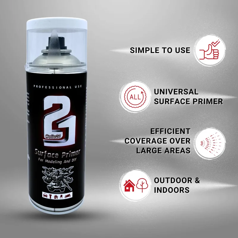 PRIMER SPRAY WHITE MAT Colle21 - Produit pour bricolage & modélisme, pour des finitions parfaites !