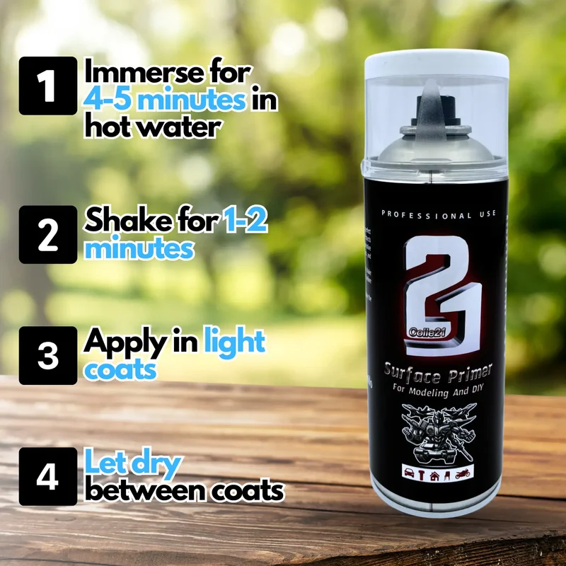 PRIMER SPRAY WHITE MAT Colle21 - Produit pour bricolage & modélisme, pour des finitions parfaites !
