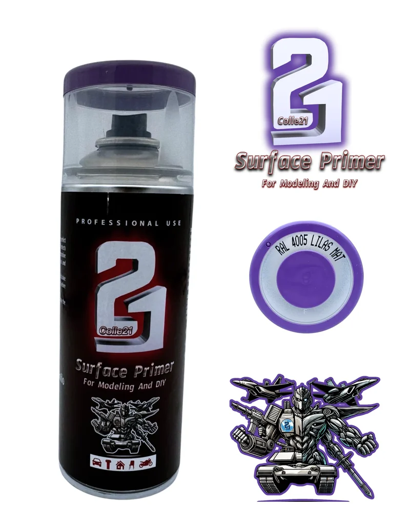 PRIMER SPRAY PURPLE MATT Colle21 - Produit pour bricolage & modélisme, pour des finitions parfaites !