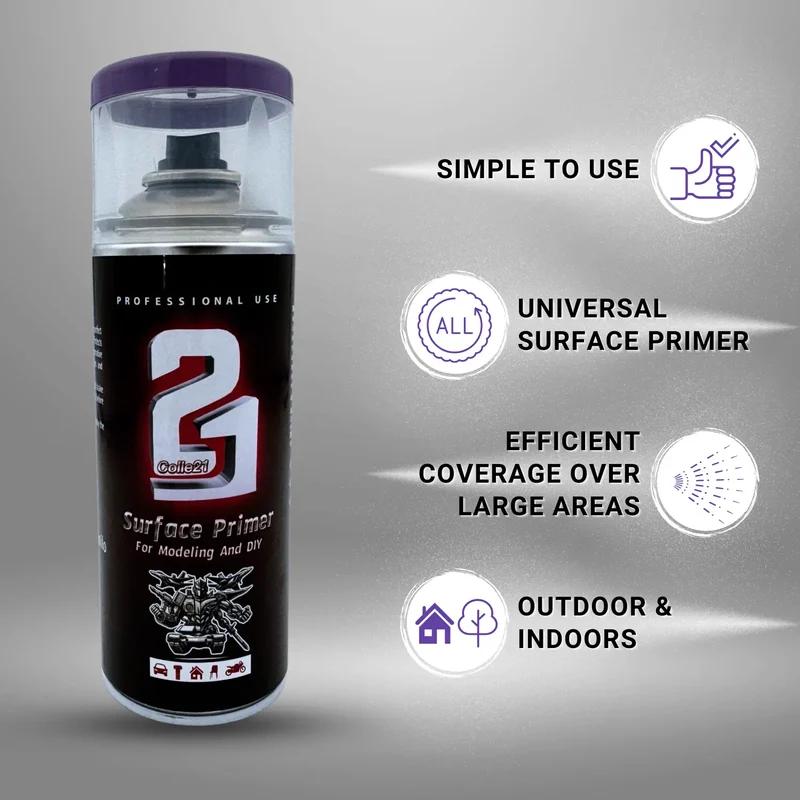PRIMER SPRAY PURPLE MATT Colle21 - Produit pour bricolage & modélisme, pour des finitions parfaites !