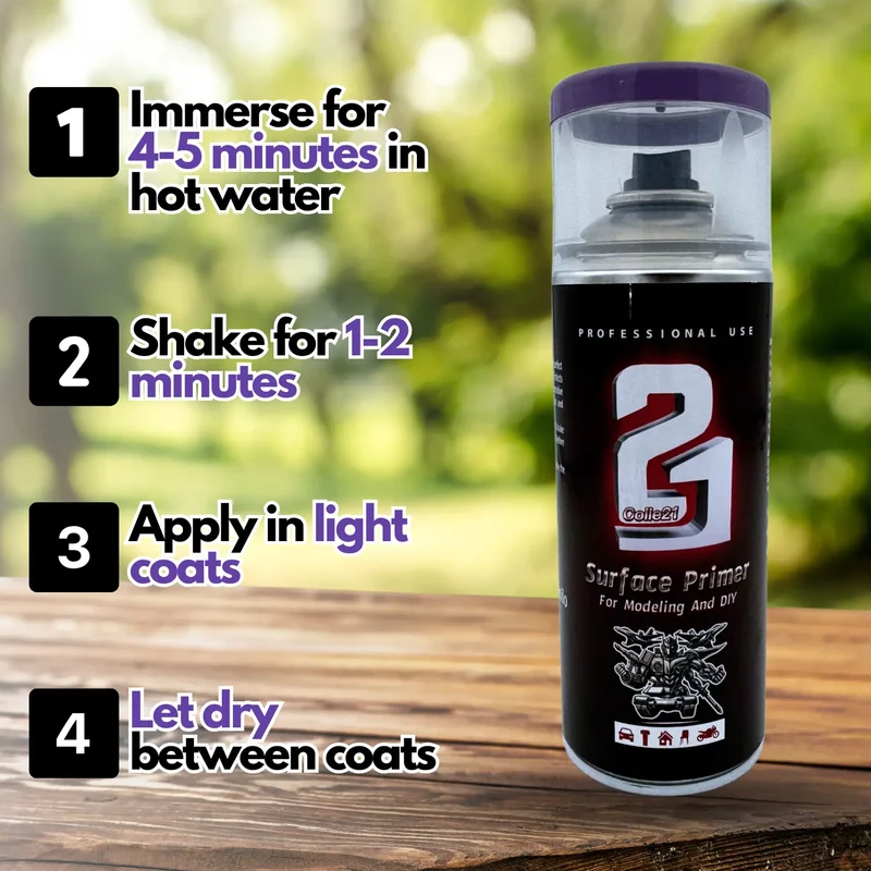 PRIMER SPRAY PURPLE MATT Colle21 - Produit pour bricolage & modélisme, pour des finitions parfaites !