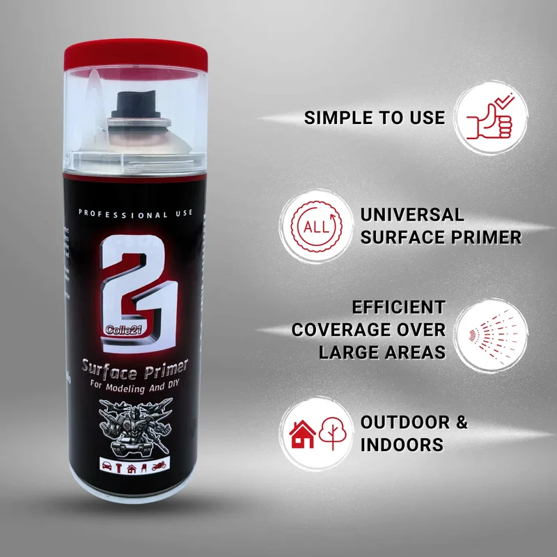 PRIMER SPRAY RED MATT Colle21 - Produit pour Bricolage & Modélisme , Finitions Parfaites ! ✨🔧