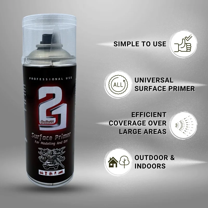 PRIMER SPRAY MILITARY GREEN MATT Colle21 - Produit pour bricolage & modélisme, pour des finitions parfaites !