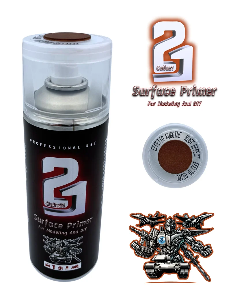 PRIMER SPRAY RUST MAT Colle21 - Produit pour bricolage & modélisme, pour des finitions parfaites !