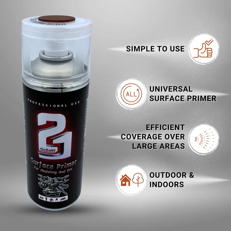 PRIMER SPRAY RUST MAT Colle21 - Produit pour bricolage & modélisme, pour des finitions parfaites !