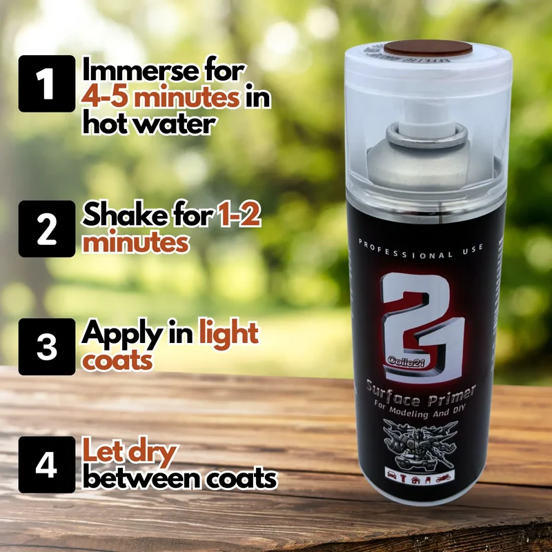 PRIMER SPRAY RUST MAT Colle21 - Produit pour bricolage & modélisme, pour des finitions parfaites !