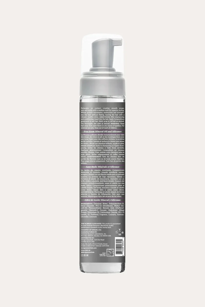 DESIGN ESSENTIAL COMPOSITIONS FOAMING WRAP LOTION 10oz