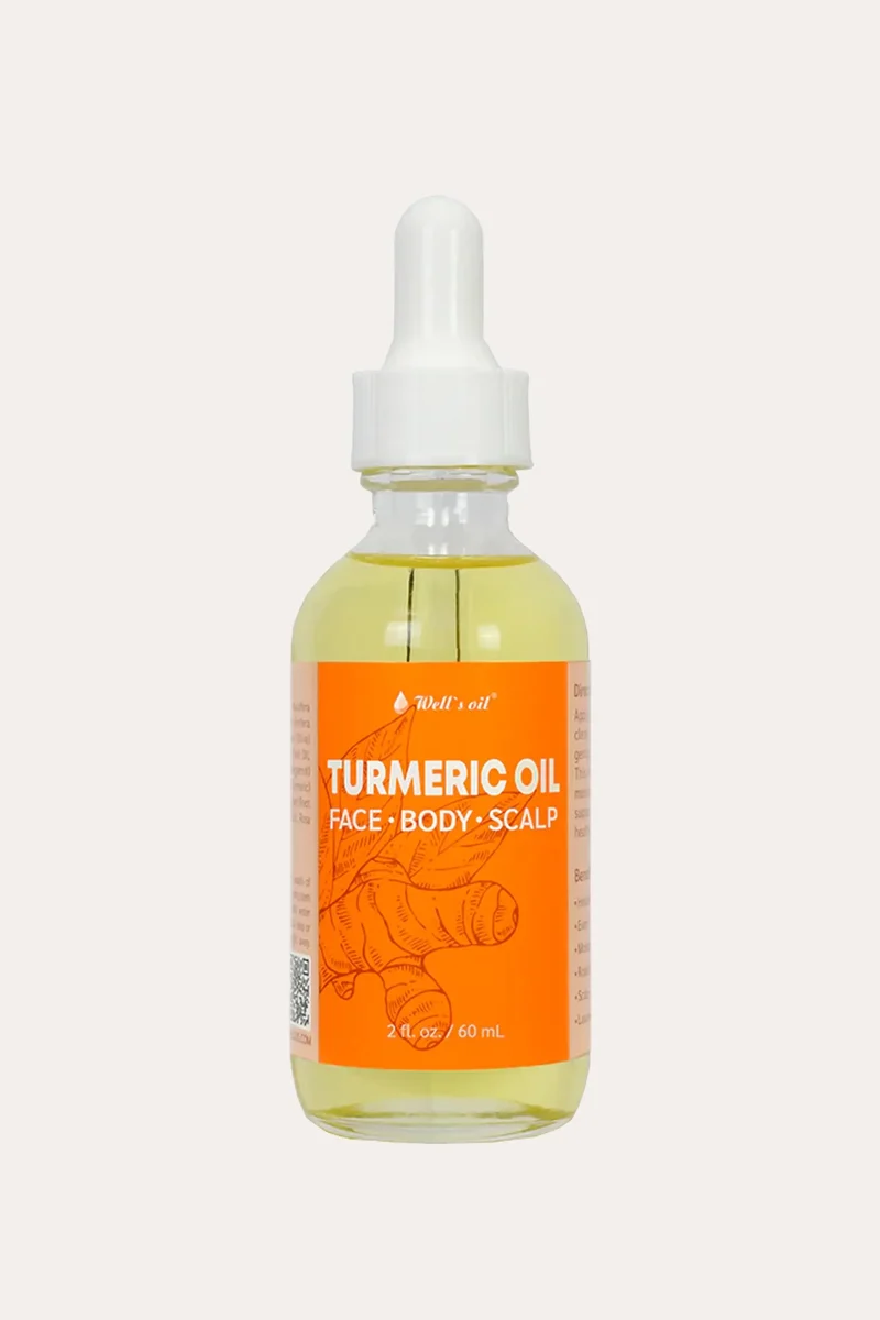 WELL'S OIL TURMERIC OIL 2oz | For Face, Body & Scalp