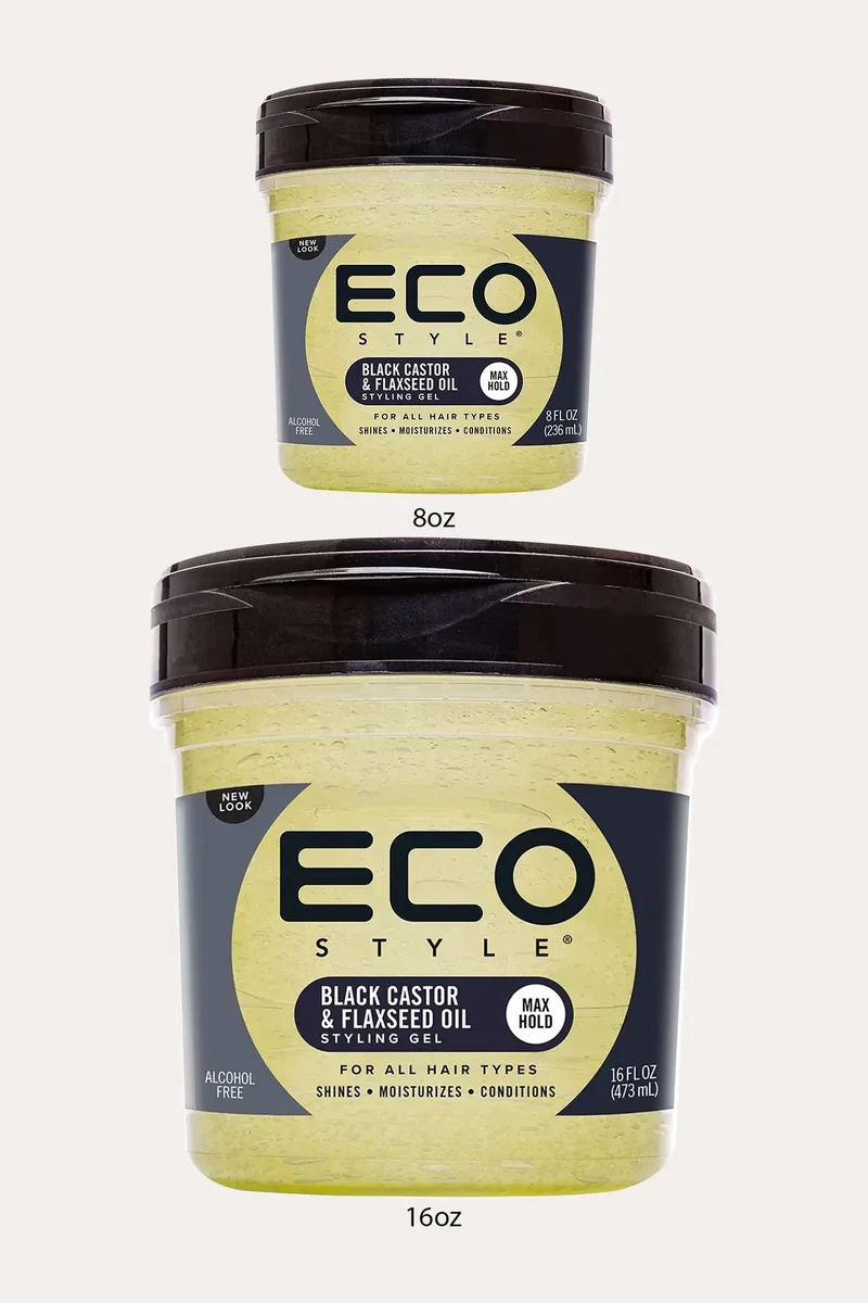 ECO STYLE PROFESSIONAL STYLING GEL - BLACK CASTOR & FLAXSEED OIL