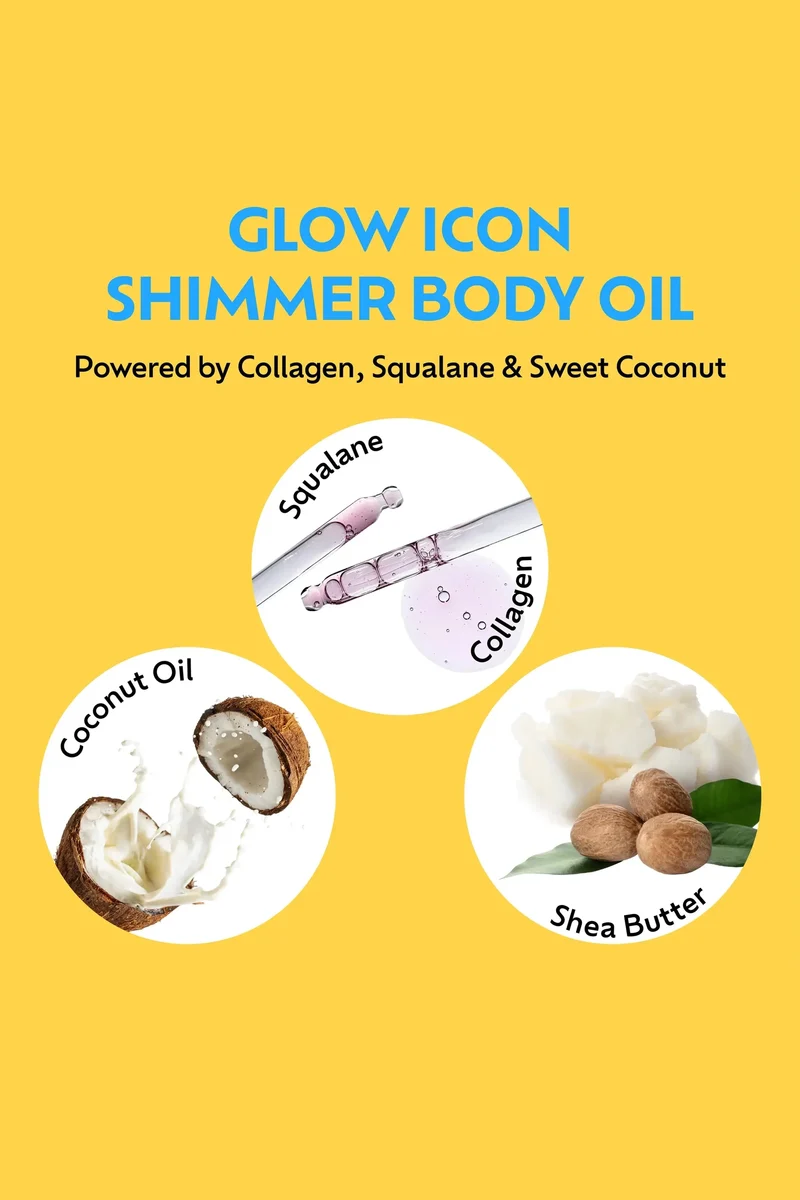 RED EL KISS GLOW ICON SHIMMER HAIR & BODY OIL 3.38oz (4 Shades)