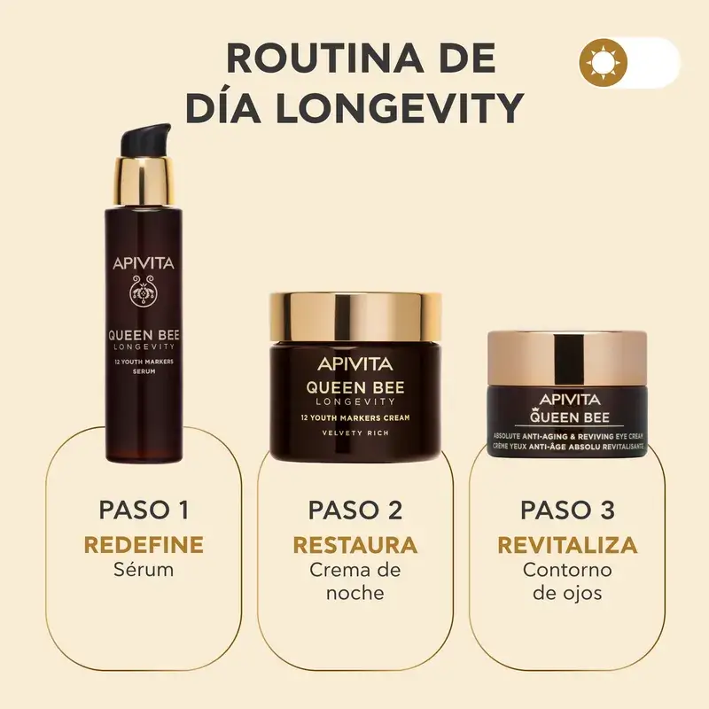 Apivita Queen Bee Longevity Rich Cream 12 Youth Markers, 50 ml
